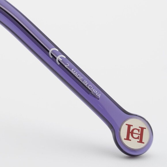 Carolina Herrera CH 0062/S 0E53 QR Sunglasses Violet Square Frame, Brown Lenses - Picture 10 of 11